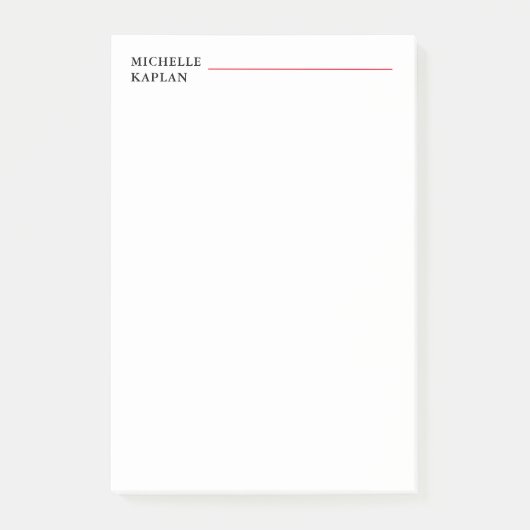 Post-it® Noir & Blanc Moderne Professionnel Exclusif (Devant)