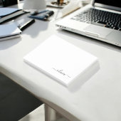 Post-it® Noir Blanc moderne Script Girl Monogramme Nom