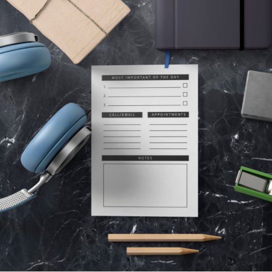 Post-it® Noir blanc Nettoyer planificateur quotidien