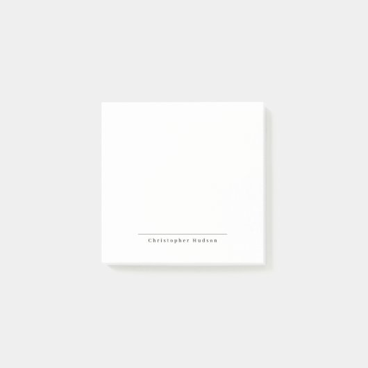 Post-it® Noir blanc simple minimaliste (Devant)