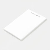 Post-it® Noir Blanc Unique Classique Élégant Plain (Incliné)