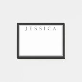 Post-it® Noir & Blanc | Votre nom (Devant)