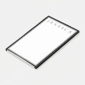 Post-it® Noir & Blanc | Votre nom (Incliné)