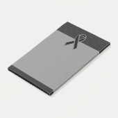 Post-it® Noir Chrome Style Ribbon Sensibilisation (Incliné)