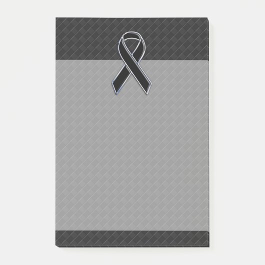 Post-it® Noir Chrome Style Ribbon Sensibilisation (Devant)