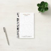 Post-it® Noir et blanc damas or accent (Bureau)