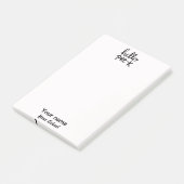 Post-it® Noir et blanc pré-K (Incliné)