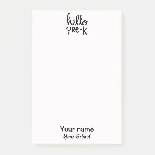 Post-it® Noir et blanc pré-K (Devant)