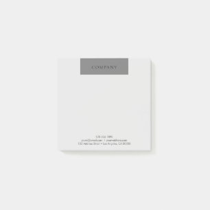 Post-it® Noir et gris simples minimalistes modernes de typo