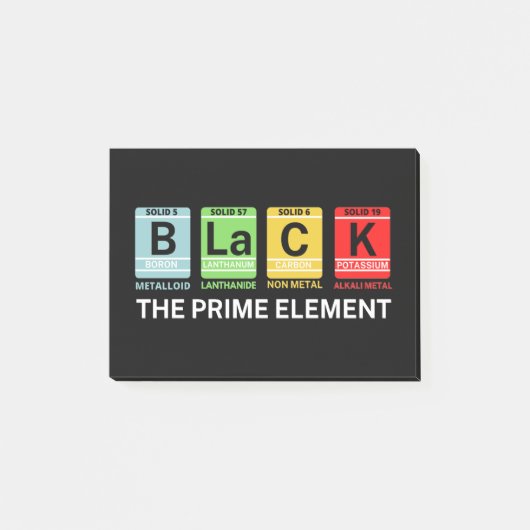 Post-it® Noir L'Élément Premier Histoire Noire (Devant)