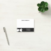 Post-it® Noir moderne à la mode personnalisé par entraîneur (Bureau)