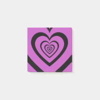Noir Violet Hypnotique Coeur Motif Chic & Rétro