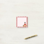 Post-it® Noisette de Noël Holiday Red Plat (Sur un bureau)