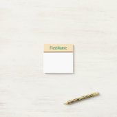 Post-it® Nom audacieux bronzage élégant d'arrière - plan et (Sur un bureau)