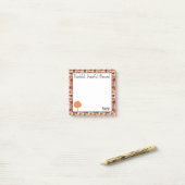 Post-it® Nom, automne Plaid Feuilles bénis (Sur un bureau)