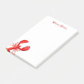 Post-it® Nom blanc de crustacés de homard rouge (Incliné)