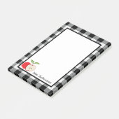 Post-it® Nom blanc noir 4 x 6 de professeur de contrôle de (Incliné)