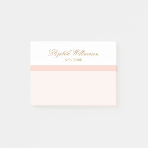Post-it® Nom blanc rose pâle
