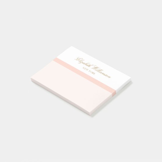 Post-it® Nom blanc rose pâle (Incliné)