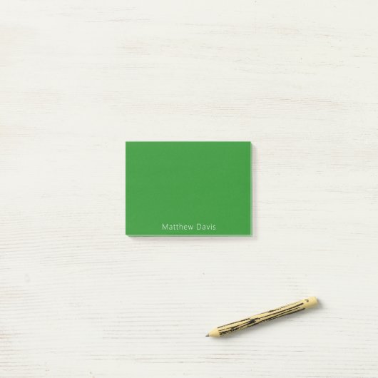 Post-it® Nom blanc vert de forêt (Sur un bureau)
