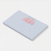 Post-it® Nom d'Ava dans les néons brillants (Incliné)