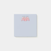 Post-it® Nom d'Ava dans les néons brillants (Devant)