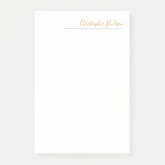 Post-it® Nom de calligraphie simple professionnelle (Devant)