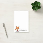 Post-it® Nom de chat de dessin animé orange mignon (Bureau)