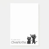 Post-it® Nom de chats de caricature noir mignon (Devant)