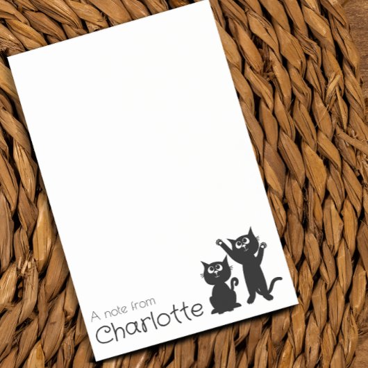 Post-it® Nom de chats de dessin animé noirs mignons