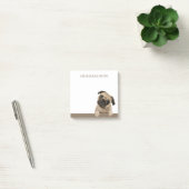 Post-it® Nom de chien Pug mignon personnalisé (Bureau)