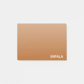 Post-it® Nom de couleur brun Impala (Devant)
