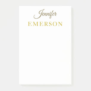 Post-it® Nom de couleur or professionnel minimaliste modern