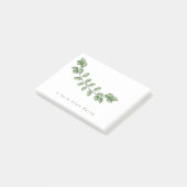 Post-it® Nom de feuille verte élégant Notes post-it (Incliné)