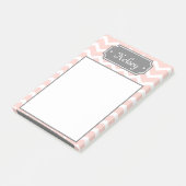 Post-it® Nom de gris rose rose élégant (Incliné)