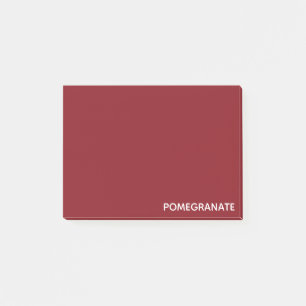 Post-it® Nom de la couleur rouge de la grenade