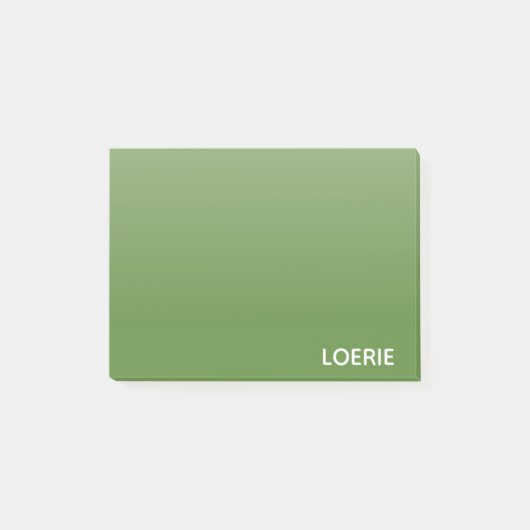 Post-it® Nom de la couleur verte Loerie (Devant)