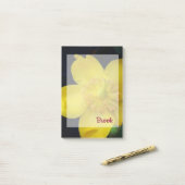 Post-it® Nom de la fleur jaune Notes post-it (Sur un bureau)