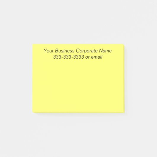 Post-it® Nom de la société customisé simple d'affaires sur (Devant)
