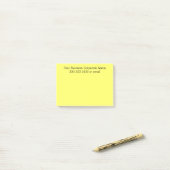 Post-it® Nom de la société customisé simple d'affaires sur (Sur un bureau)