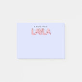 Post-it® Nom de Layla dans lumières néons brillantes nouvea (Devant)