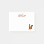 Post-it® Nom de l'écureuil mignon et note de contact (Devant)