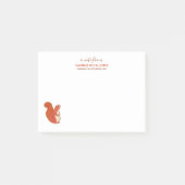 Post-it® Nom de l'écureuil mignon et note de contact (Devant)