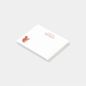 Post-it® Nom de l'écureuil mignon et note de contact (Incliné)