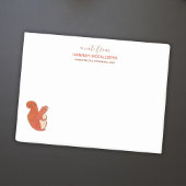 Post-it® Nom de l'écureuil mignon et note de contact