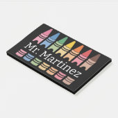 Post-it® Nom de l'enseignant Crayon personnalisé Cute Back  (Incliné)