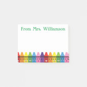 Post-it® Nom de l'enseignant Cute personnalisée (Devant)