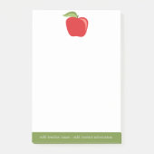 Post-it® Nom de l'enseignant personnalisé avec Apple modern (Devant)