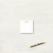 Post-it® Nom de l'enseignant personnalisé Script Gold profe (Sur un bureau)