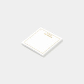Post-it® Nom de l'enseignant personnalisé Script Gold profe (Incliné)